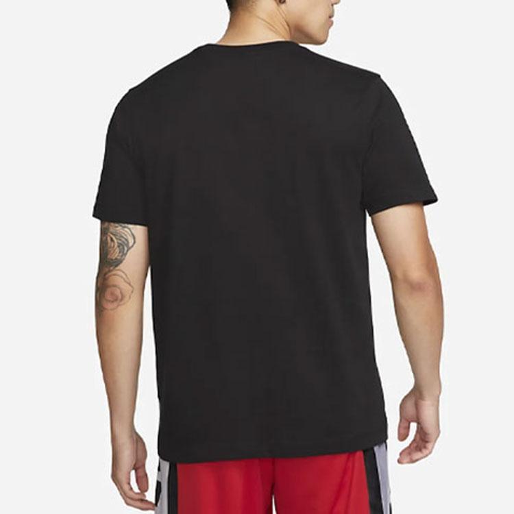 Nike Just Do It Letter Print Crew Neck Short Sleeve T-Shirt Men Tops Black DV1213-010