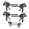 Amazon Basics Trigger Clamp Set, Black/Grey, 6-Pack (2 x 10cm, 4 x 15cm)