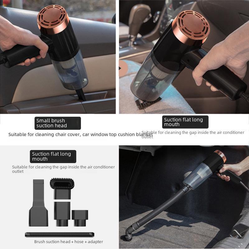 High Power Dual-Purpose Car Wireless Vacuum Cleaner - Portable Handheld 3-in-1