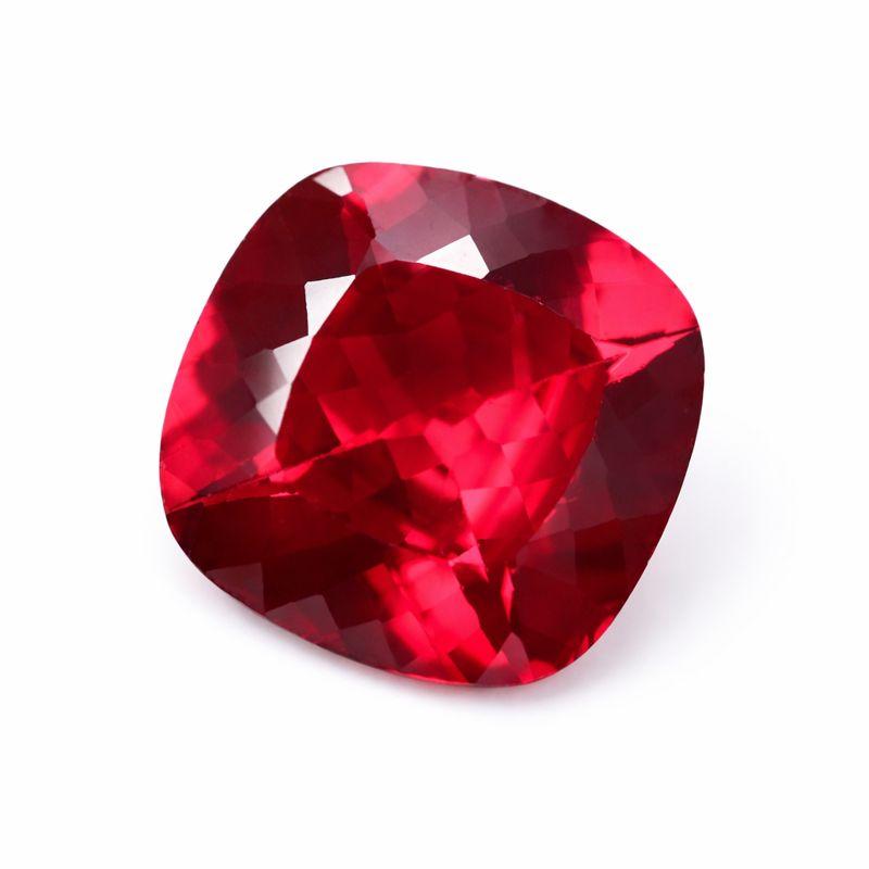 Natural Red Ruby Loose Gemstone Square Cushion Cut 14 ct for Her/Him for Jewelry Making and Crafts