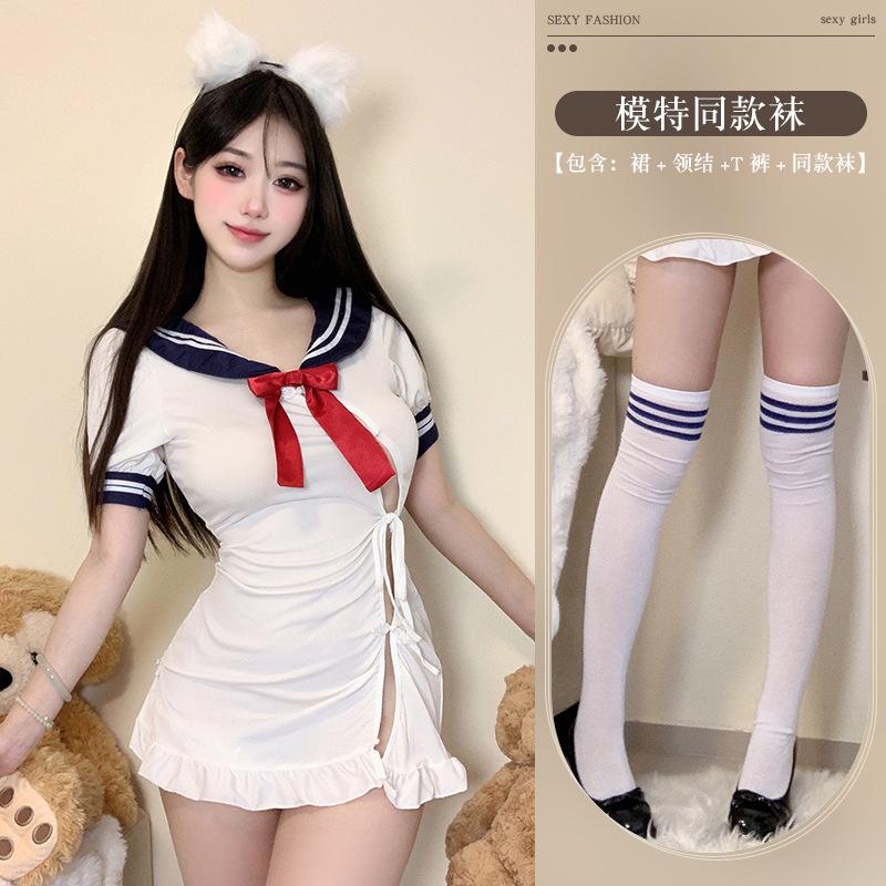 Sex underwear pure sailor suit sexy waist soft girl pure desire suit student free suit