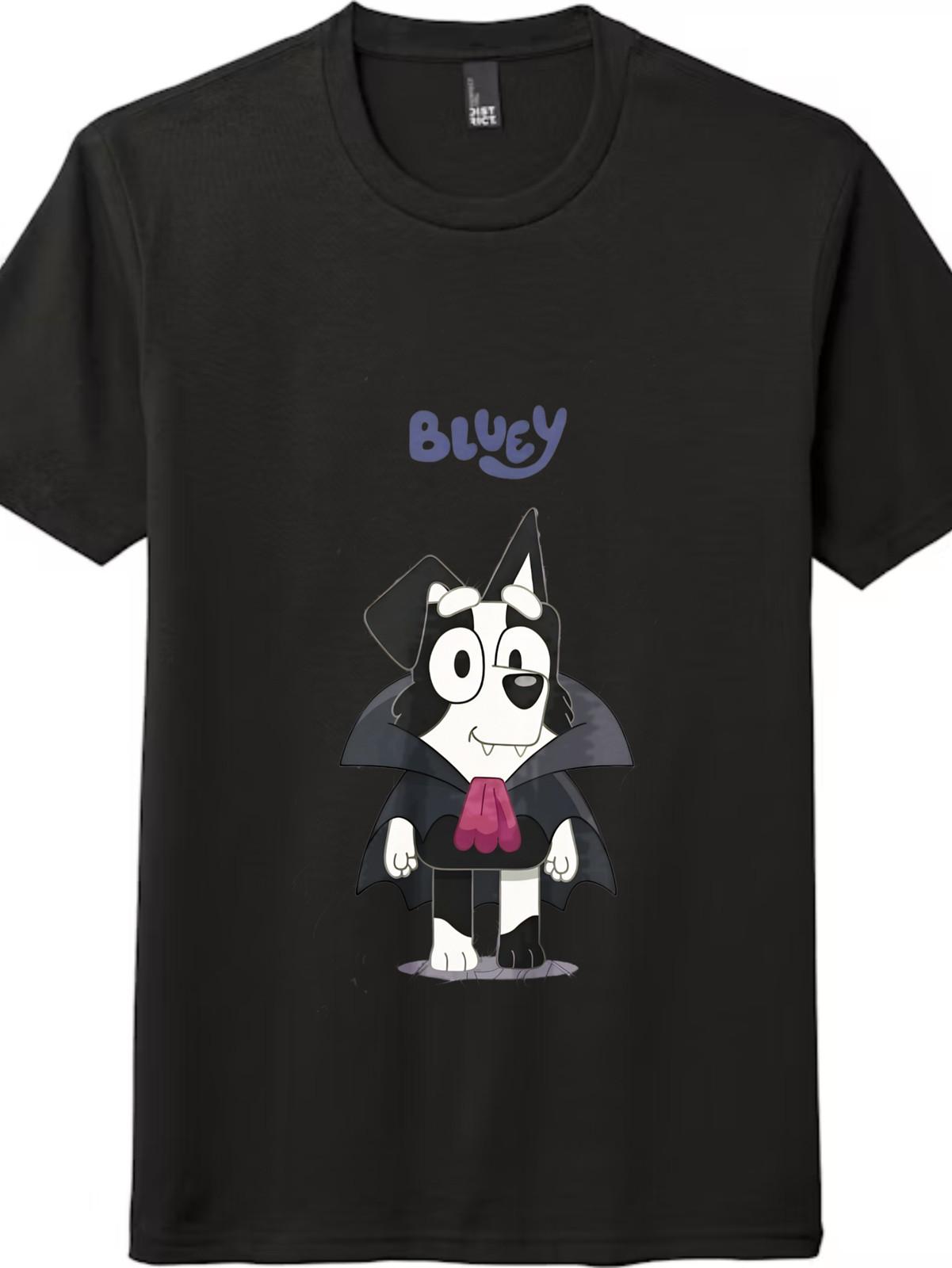 Cartoon Bluey Character Design Unisex Casual T-Shirt Mens Womens Tees Top |Tee 4XL