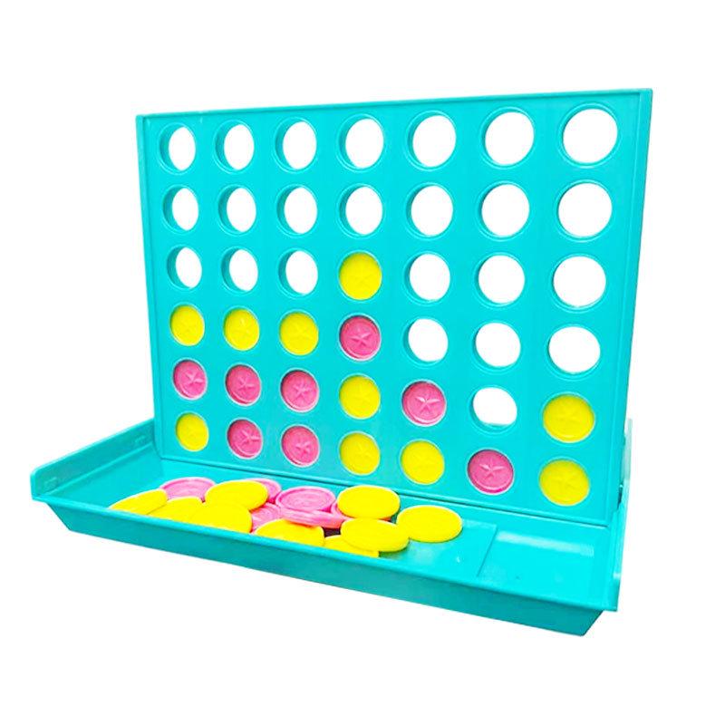 3D Vierschach Schiebefach Brettspiel: Eltern-Kind-Interaktives Spielzeug