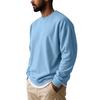 Herren Lockere Passform Rundhals Sweatshirt T-Shirt, Farbe Vielseitiges Lässiges Oberteil für den Arbeitsweg