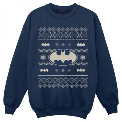 Boys Christmas Knit Batman Sweatshirt