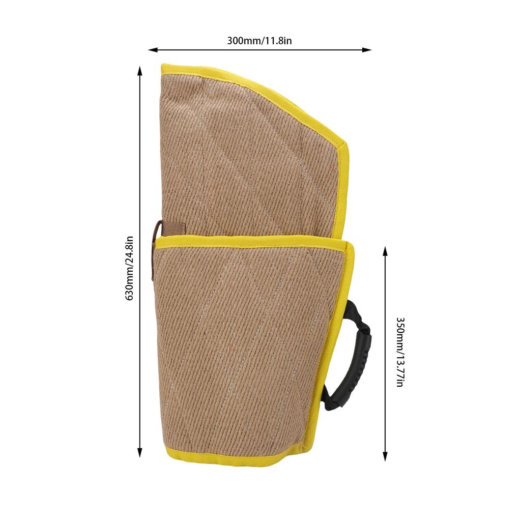 Jute Dog Bite Sleeve Yellow Edge Robust Arm Protection Dog Training Equipment For German Shepherd Malinois Large Breed Dog