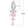 Fashion Exquisite Butterfly Belly Button Sexy Body Piercing Jewelry For Women Zircon Navel Barbell Fashion Belly Rings Gifts