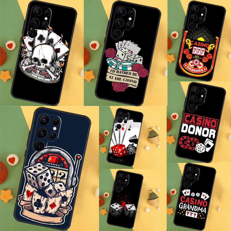 Casino Glücksspiel Hülle Für Samsung Galaxy S24 Ultra S23 S22 Plus S21 S20 FE S8 S9 S10 Note 10 20 Ultra Hülle