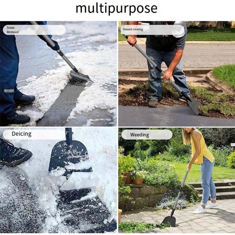 Snow Shovel Flat Shovel Ice Scraper for Weeding and Ice Clearing Lightweight Design for Easy Use Rust resistant Alloy