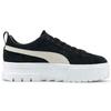 Puma Mayze Women Suede Wear-resistant Platform Low Skate Shoes Black White 380784-01