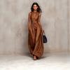 European and American style 2026 new dark blue striped sleeveless waist wide-leg jumpsuit women's long temperament fashionable cross-border women