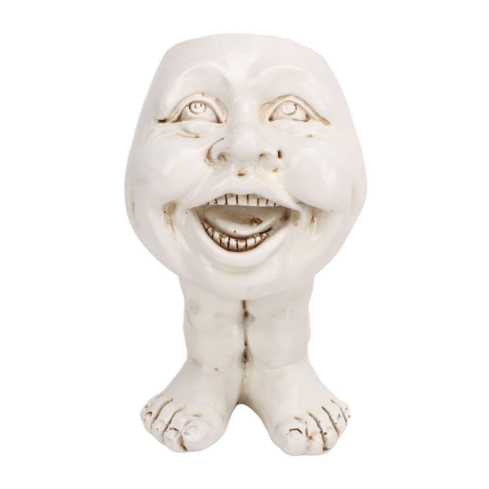 

Статуя лица, горшок для цветов, уникальное изображение, милый, забавный, персонализированный, водонепроницаемый, голова, цветочный горшок для