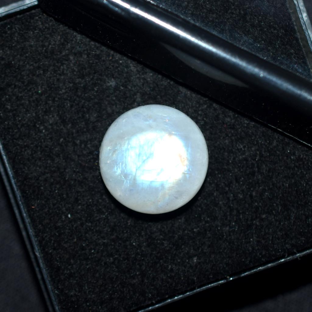Natural White Moonstone Loose Gemstone 3.15 Ct Round Shape for Jewelry Making and Gem Collections
