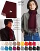 Buyer Pure Cashmere 20 Colors for Men and Solid Large 100% Scarf, Available, Women, Color, Thick, (Wine), FT30L-5095a