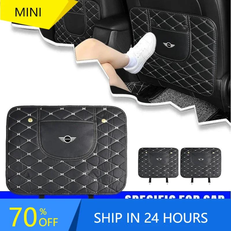 WKS5 F55 F56 2025 For Bmw Mini Car Seat Back Protector Cover Auto Anti Kick Mat Pad Interior Storage Bag Accessories For Mini Cooper