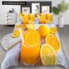 Kids Orange Duvet Cover King Queen Fruit Tangerine Bedding Set Tropical Botanical Comforter Cover 2/3pcs Polyester Quilt Cover