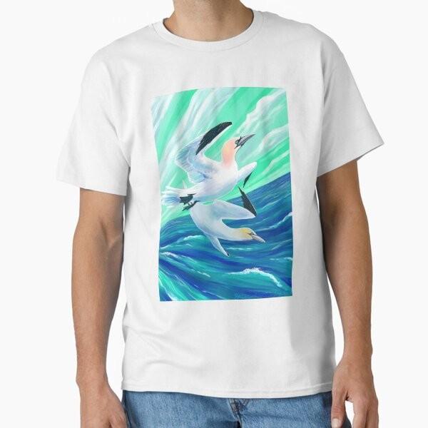 Gannets Over The Sea Classic T-Shirt T-Shirt Made in US/AUS Size S-2XL Unisex T-Shirt XXXL