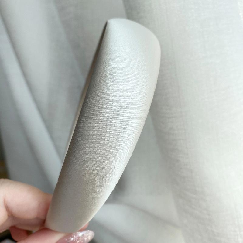 Spring New Glossy Satin Headbands for Women multi-color Light Pink 3cm wide thick sponge plastic Pad Hair bands