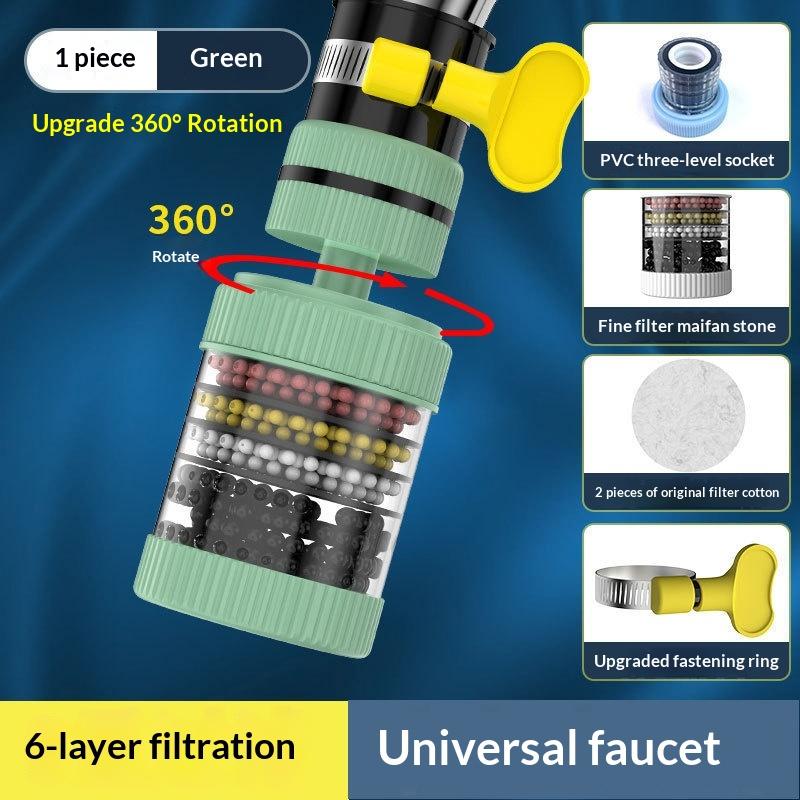 360° Rotation Water Faucet Filter Household Kitchen Faucet Mini Tap Water Clean Purifier Carbon Filter