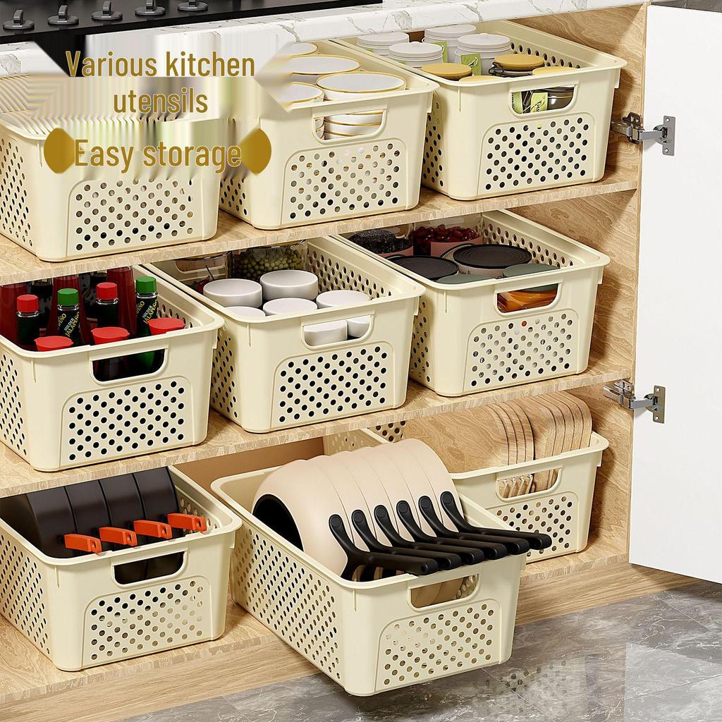 Japanese Household Storage Basket for Kitchen, Wardrobe & Desktop Organizer