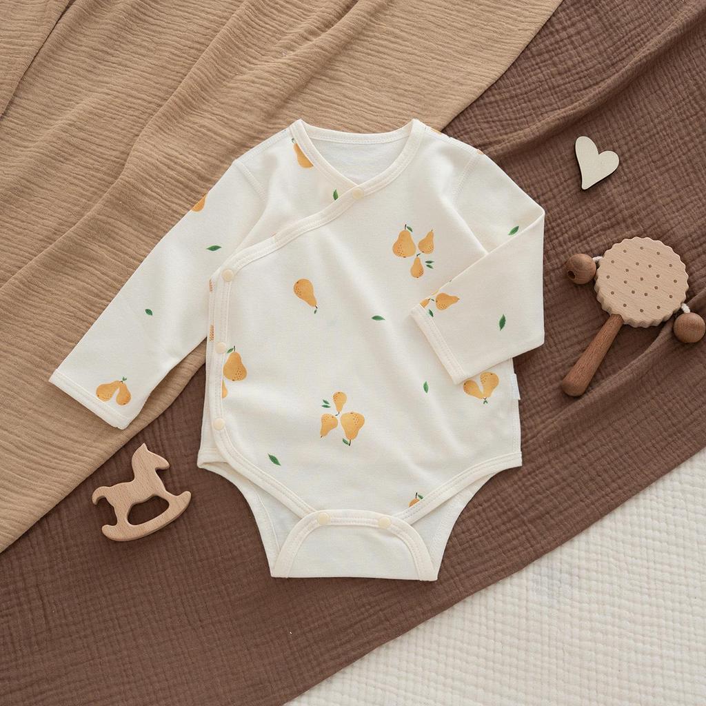 Jesienne bawełniane pajacyki dla niemowląt w stylu skandynawskim z motywem żołędzi: Dziecięca bezszwowa zimowa warstwa bazowa