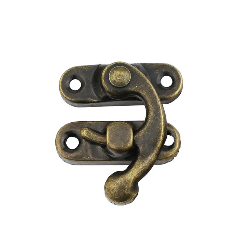 Bronze Swing Arm Clasp-Latch Retro Metal Catch Curved Buckle For Suitcase Jewelry Box Toolbox