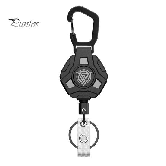 

1/2 шт. брелок с многоугольным карабином и выдвижным тросом длиной 60 см, дизайн карабина, простая фиксация ключей, брелок для скалолазания, кемпинга и путешествий 1pc