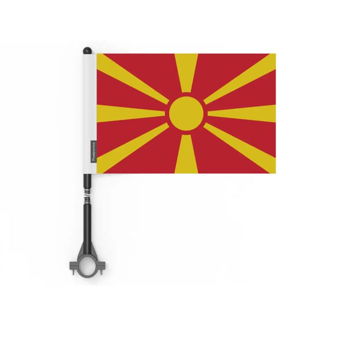 Drapeau - Macédoine du Nord - 50 pièces - 14 x 21 cm - Polyester - Impression recto/verso