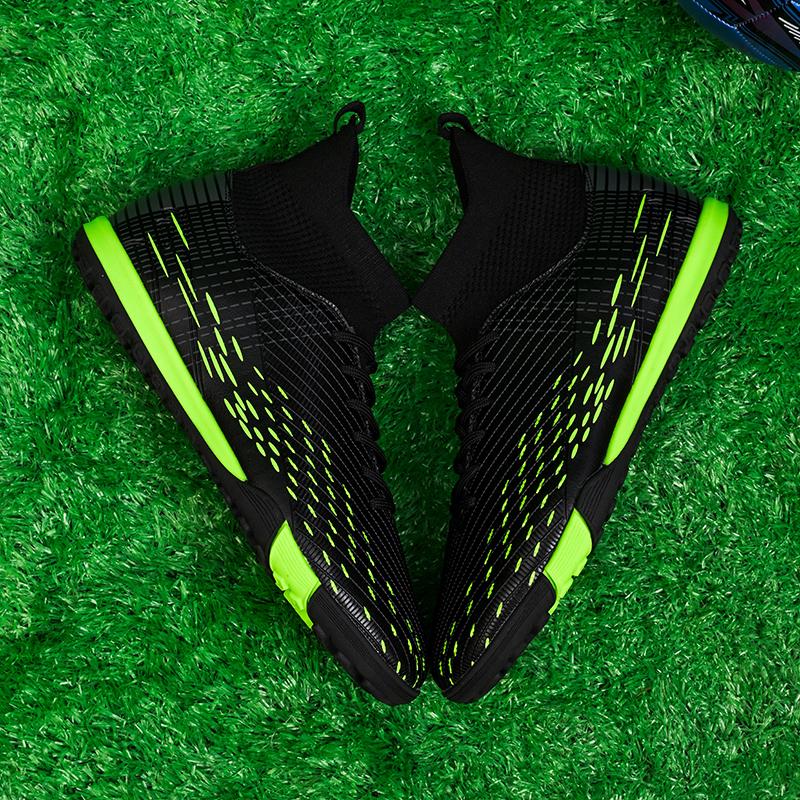 35-45Kids Soccer Shoes  Adult Large Fashion Long Nail High Top Football Shoes Football Training Sneakers