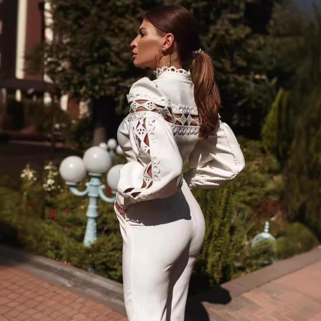 Women's Elegant Lace Slimming Jumpsuit Set