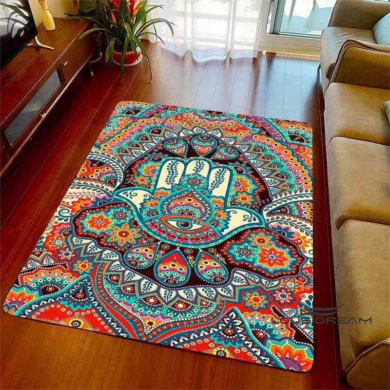 3D Rainbow 7 Chakra Rug, Bedroom Rug for Living Room, Home Sofa Decor, Kids Play Mat, Large Decor Rug, Yoga Meditation001