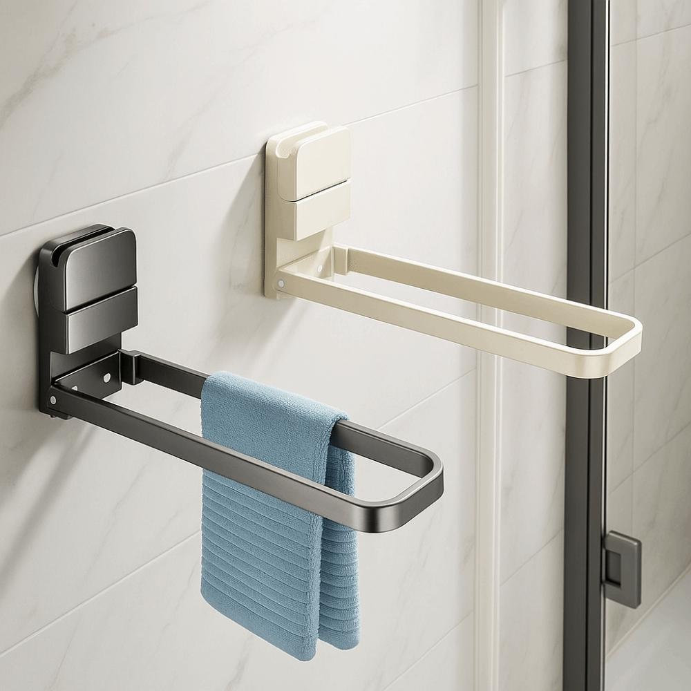 Compact Design Detachable Towel Rack Damage-Free Folding Towel Rack Bath Towels Rack Bathroom