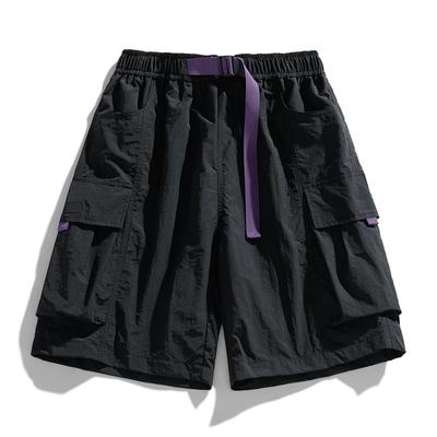 Workwear-shorts, funksjonsstil for menn, flere lommer, fritidssport, tynne femdelersbukser, trendy lette og tynne hurtigtørkende shorts