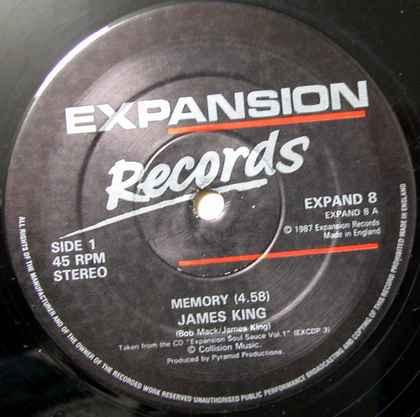 

12inch Record JAMES KING - Memory EXPAND8 EXPANSION 1987 UK Dance & Electronica Used
