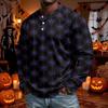 Men's Long Sleeve Shirt Loose Fit Casual Top for Halloween and Everyday Wear