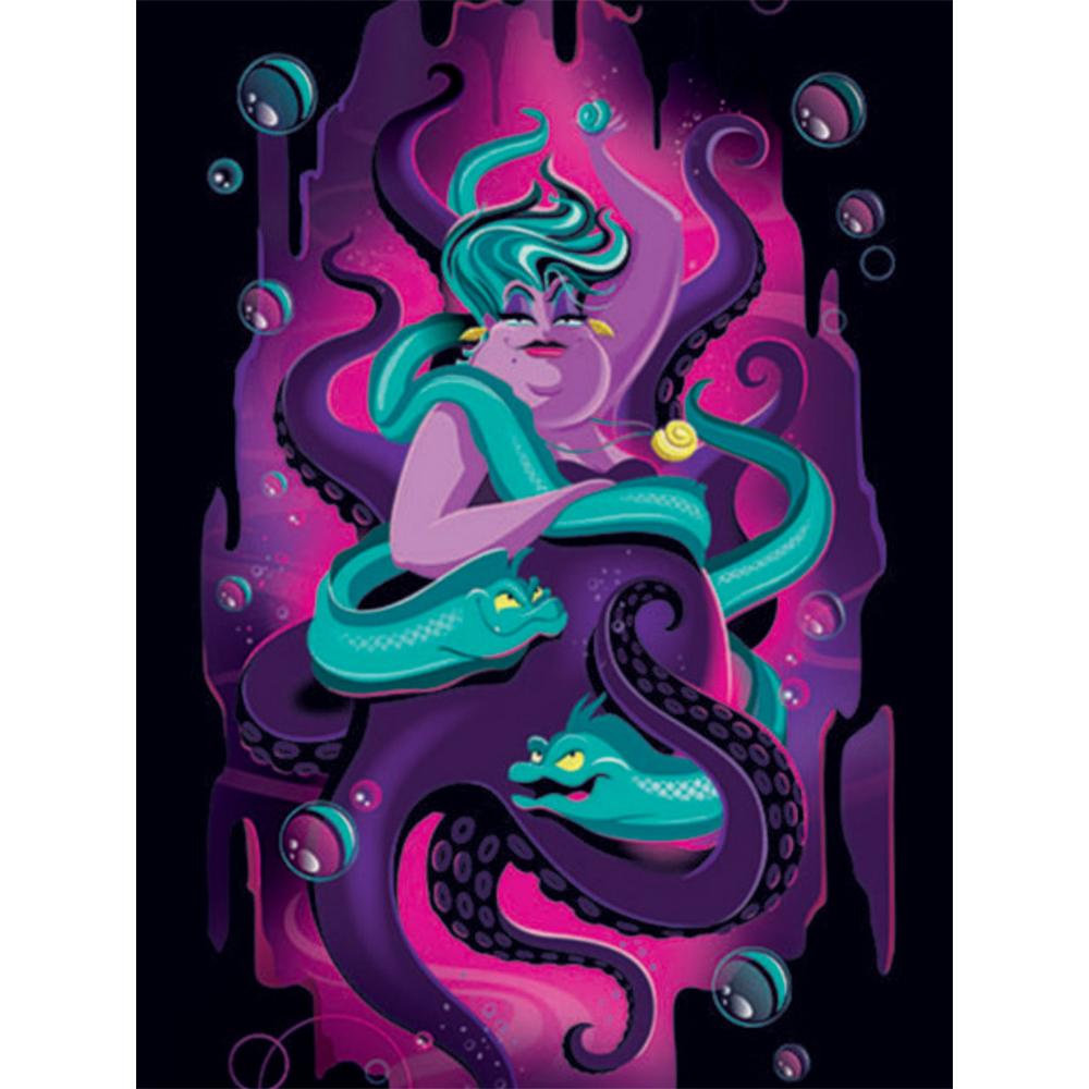

Disney Diamond Painting Little Mermaid Ursula Illustration Cute Cartoon Cross stitch Complete Set Creative Sewing Mosaic 5D DIY Home Decoration Round 20x30cm