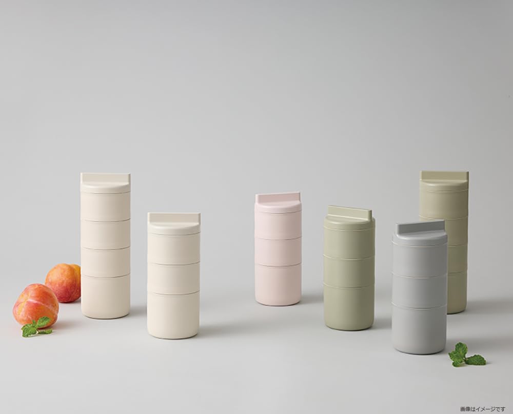 Takenaka tutu Lunch Made in Light 160ml x 3-Tier Box, Japan, Pink, (Top Tier) 2, (Bottom Tier) 280ml, T-36374