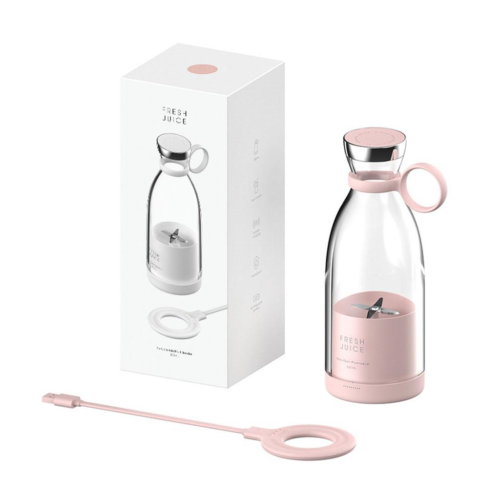 Portable Blender 11.8 Oz 350ml White 214B Model Food-grade PC + ABS Magnetic USB Charging 1400mAh 7.4V 490g 82*82*218mm with 1