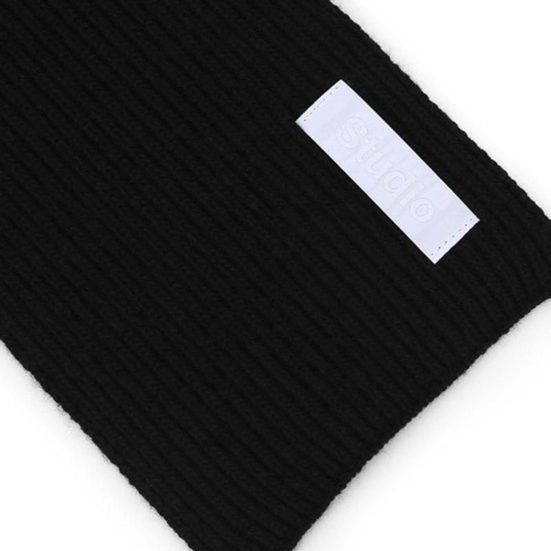 UNDERCONTROL STUDIO PLAIN MUFFLER / LAMBS WOOL / bk