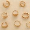 10pcs Set Vintage Hip Hop Geometric Ring Sets for Women Men Female Exaggerated Adjustable Ring Finger Rings Y2K Jewelry Gift