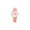 Butterfly Analog Watch Waterproof Cute Leather Strap Quartz Timepiece for Girls and Women Fashion Accessory