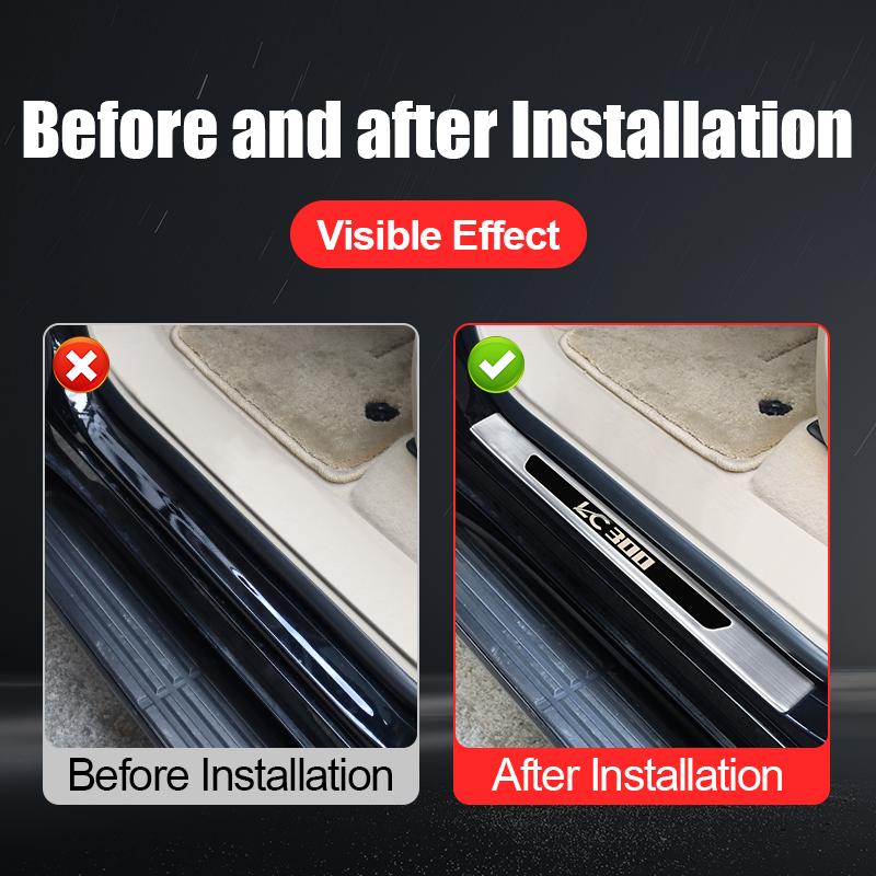 stainless steel car threshold protection For Toyota Land Cruiser 300 2021-2024 LC300 Interior modification Upgraded accessories