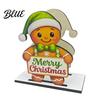 Gingerbread Man Table Ornament Wooden Christmas Napkin Holder, And Deer Design, Xmas Gift for Home Decorative Vertical Paper Towel Storage Kitchen