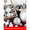 Silver Glitter Christmas Hanging Ornaments: Shiny Plastic Balls 6-30CM for Festive Decorations