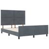 Boxspring Bed with Headboard Dark Grey 140 x 200 cm Velvet
