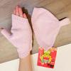 Cute Shell Finger Knitted Gloves Warm Versatile Winter Warm Cold Finger Gloves