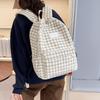 Schoolbag Japanese ins Campus Vintage Plaid Backpack Women, Autumn and Winter Junior High School Girls High School Student School Bag Lightweight 