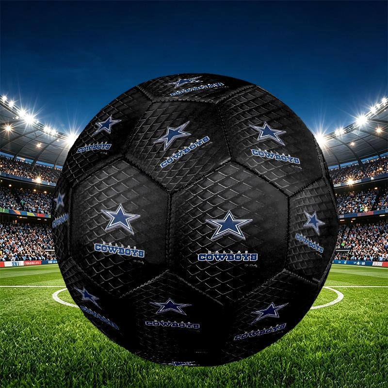 Dallas Cowboys Print Size 5 Soccer Ball, PU Wear Resistant Football for Match Training and Daily Practice, Birthday Gift for Soccer Fans