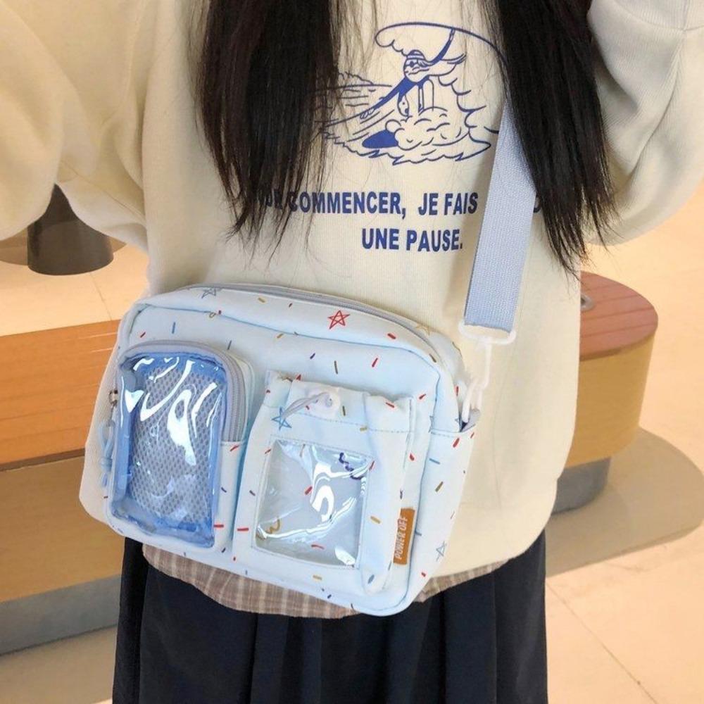 Schoolbag Women's Black New Harajuku Sweet And Cute Ita Bag Fashionable And Versatile Crossbody Bag Comic Exhibition Lightweight Shoulder Bag