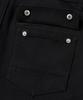 Beodeonteu Curved Cut Multi-Dart Wide Twill Pants [Black]